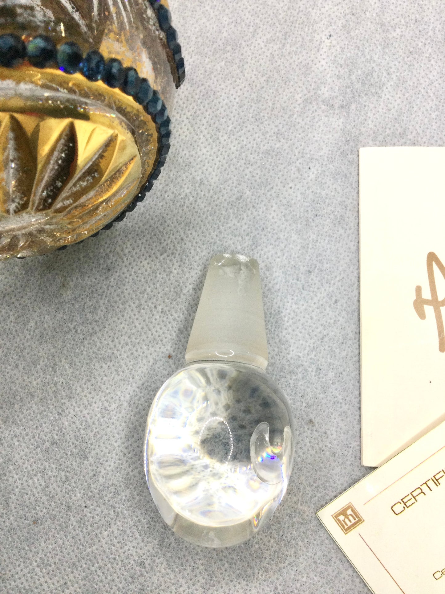 M. MICALLEF CRYSTAL HAND PAINTED SWAROVSKI STONE FRAGRANCE BOTTLE - Limited Edtion -Refill -Size 300 ML WITH PERFUME YOU CHOOSE 300 ML (ANANDA-MOON PARFUM)