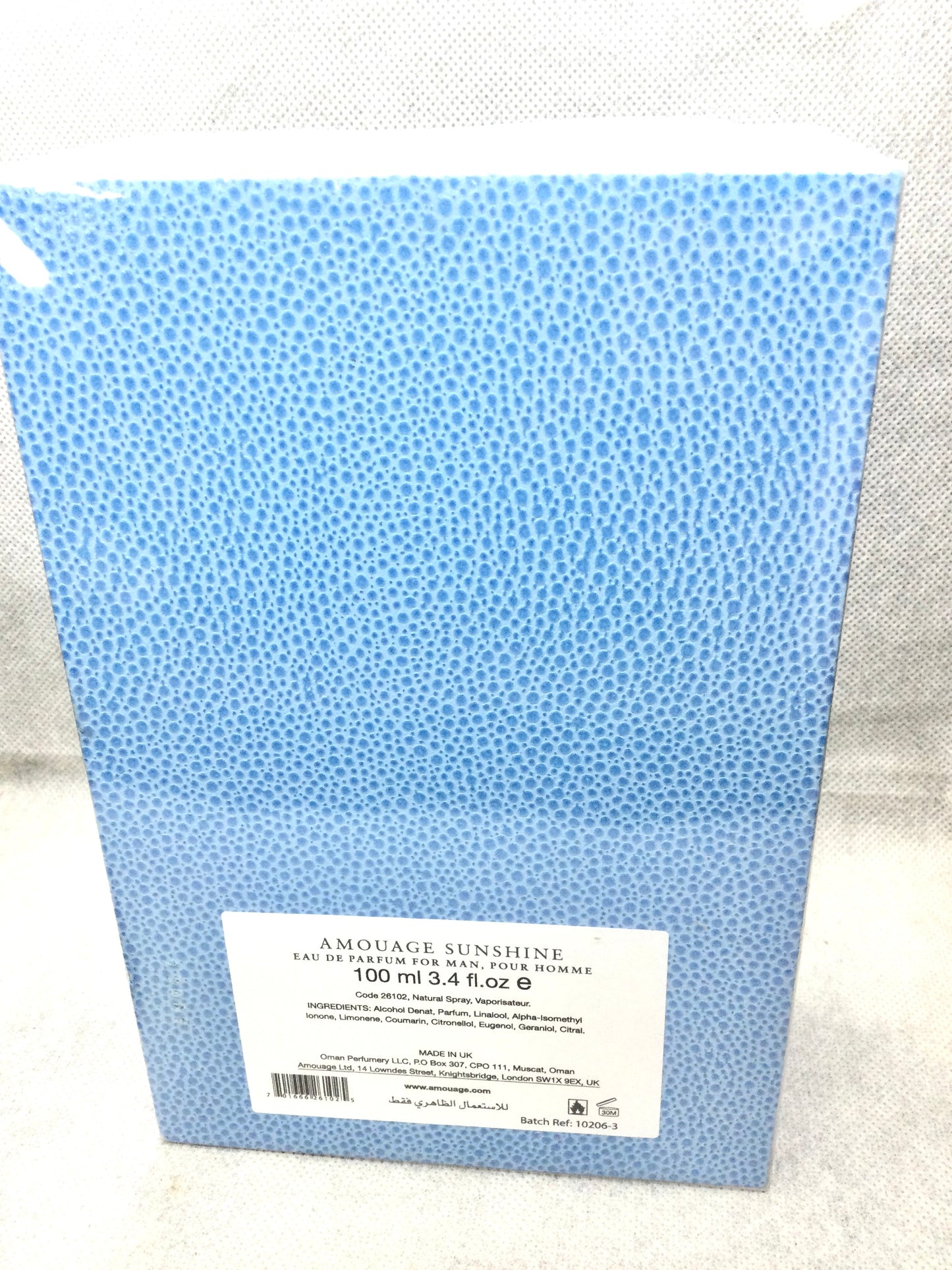 AMOUAGE SUNSHINE MAN EAU DE PARFUM 100 ML SPRAY OMAN SEALED RARE