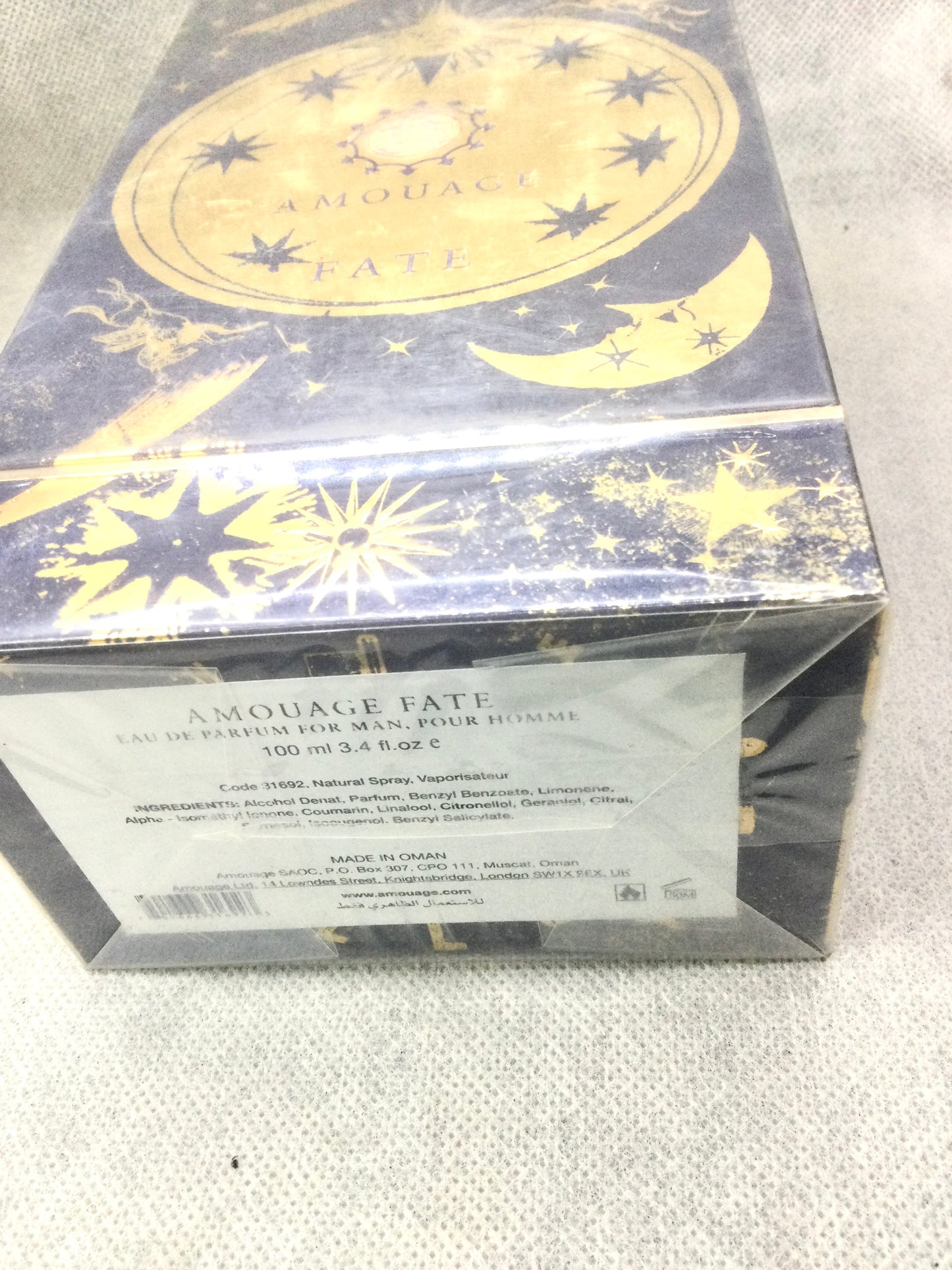 Amouage Fate Man Eau De Parfum 100 ML Spray Oman VINTAGE SEALED