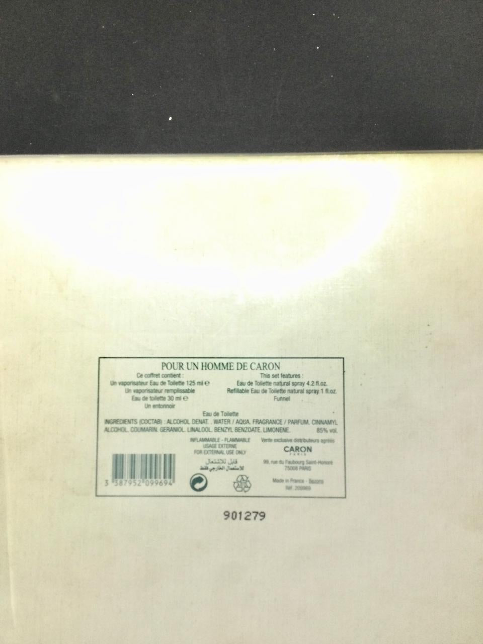 Pour Un Homme de Caron Eau De Toilette Set 125 Ml / 30 ml refillable vintage