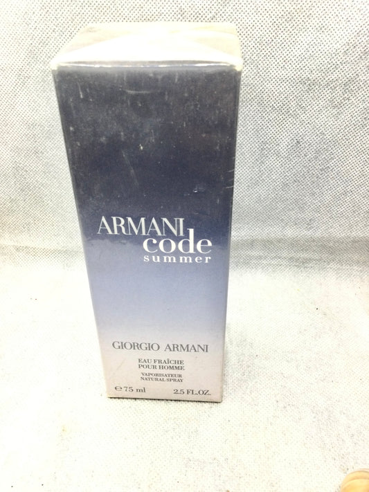 ARMANI CODE SUMMER POUR HOMME EAU FRAICHE 75 ML SPRAY VINTAGE SEALED