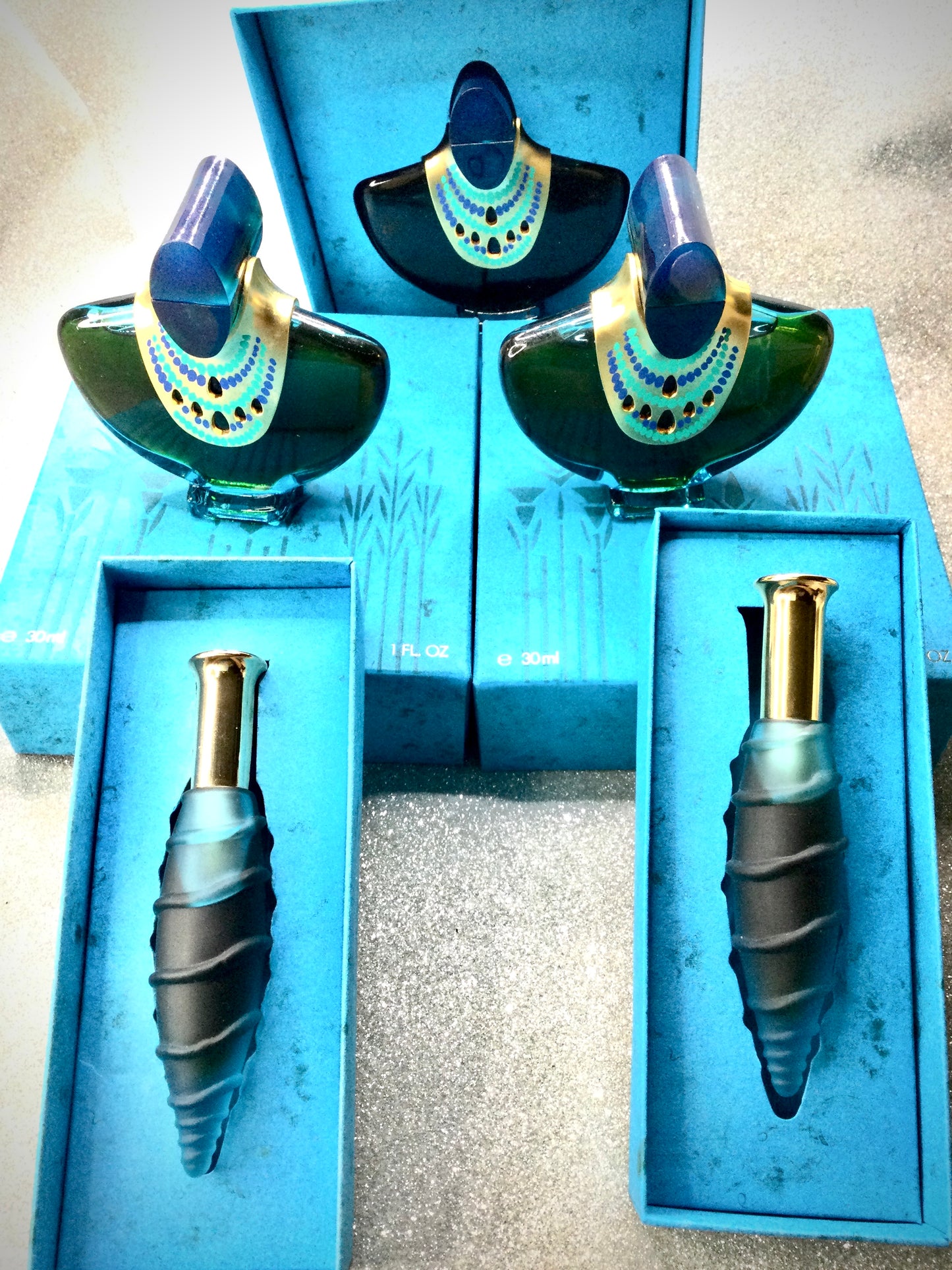 Mira Takla Vallee Des Rois Fragrances (BUNDLE 3 BOTTLES 30 ML PURE PARFUM SPLASH WITH 2 BOTTLES 7.5 ML SPRAY EAU DE PARFUM) VINTAGE 1988s EXTREMELY RARES Harrods exclusively