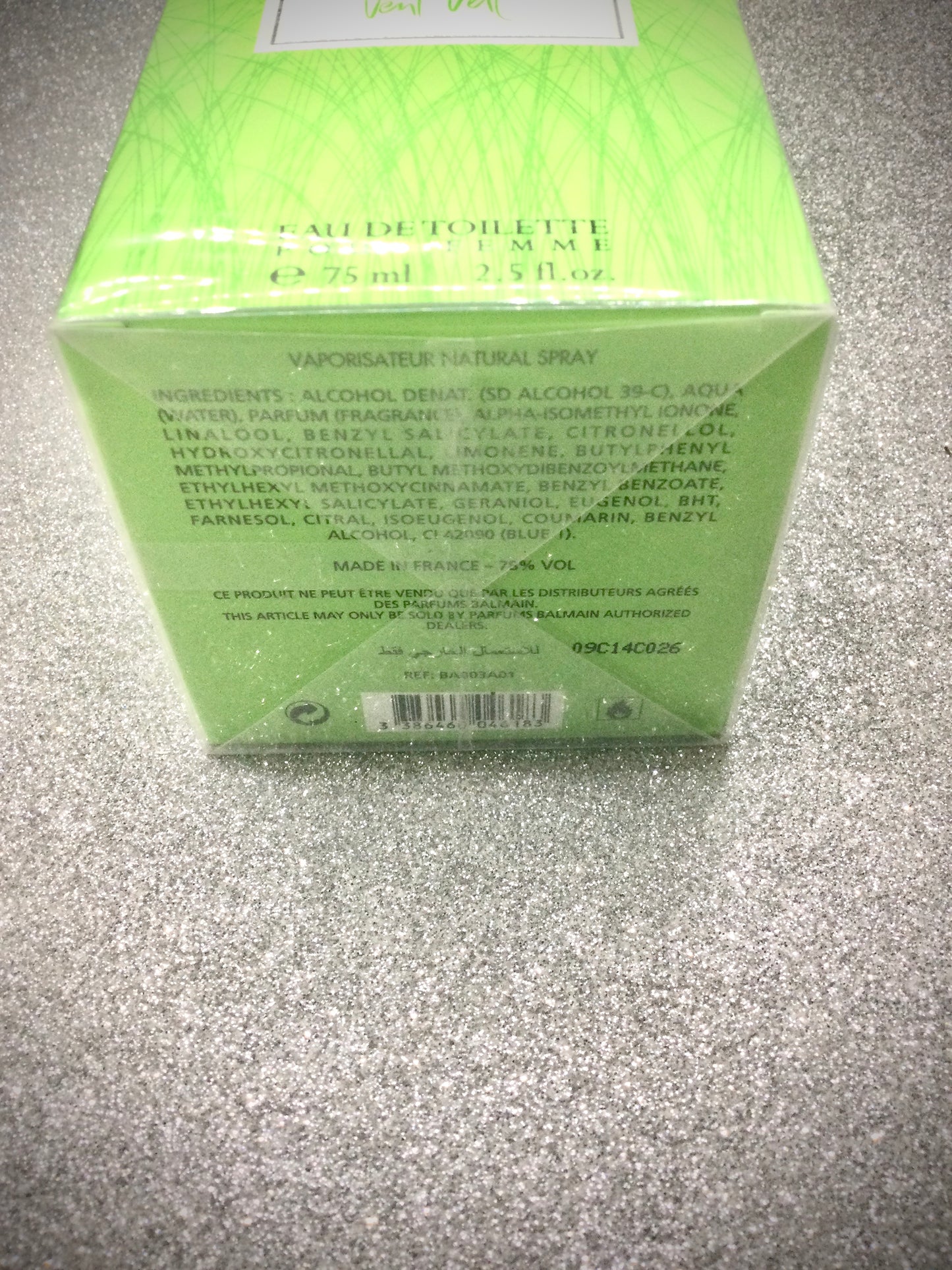 BALMAIN Vent vert GREEN WIND EAU DE TOILETTE 75 ML SPRAY SEALED DISCONTINUED