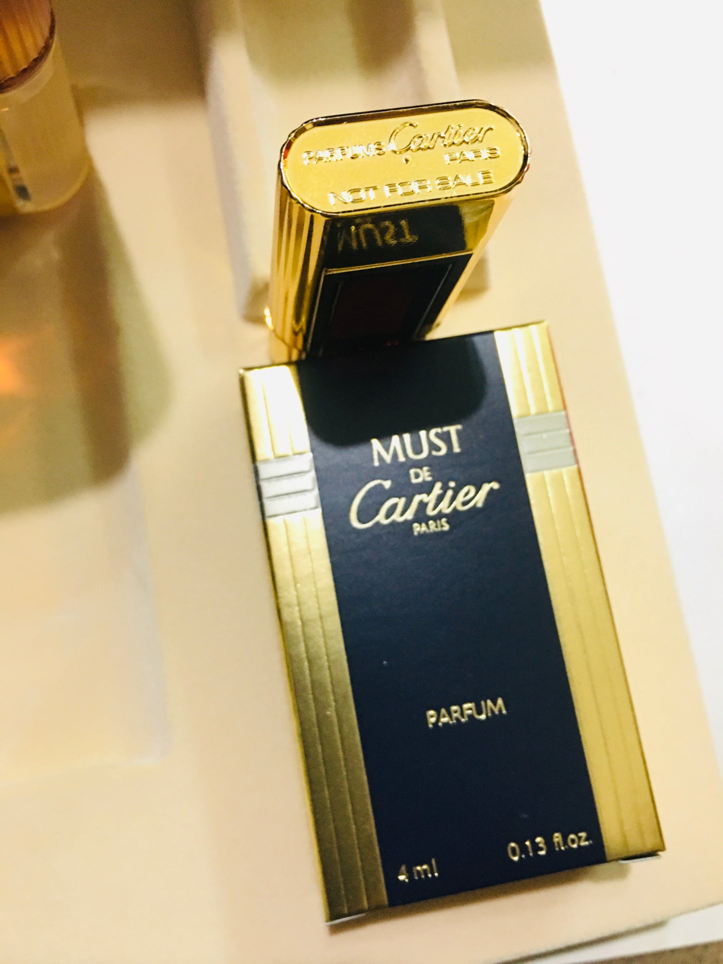 VINTAGE Cartier Must de cartier EAU DE TOILETTE 50 ML SPRAY WITH Parfum Extrait (Pure PARFUM) 4 ML SPLASH SET WOMAN RARE