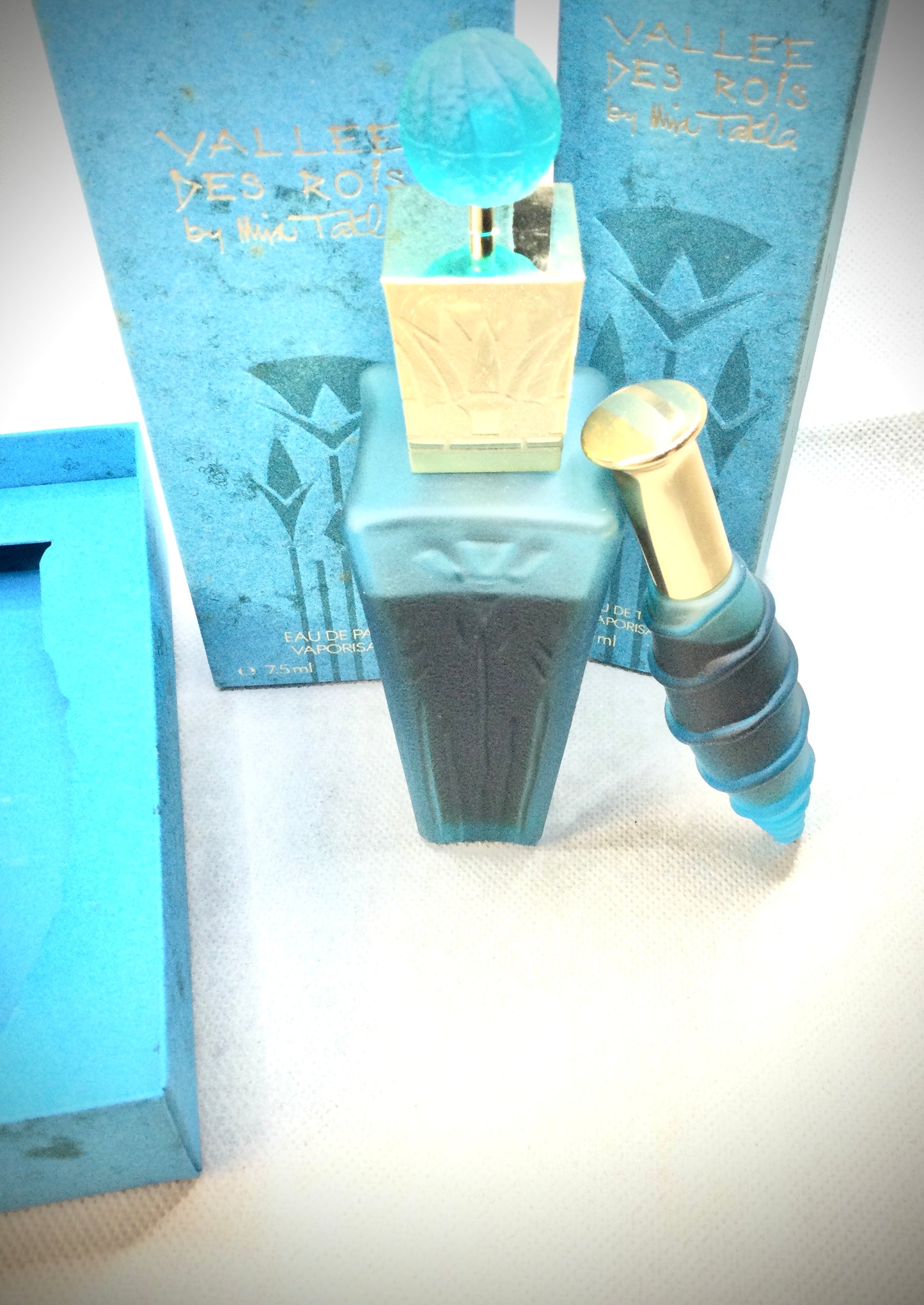 RARES Mira Takla Vallee Des Rois 50 ML EAU DE TOILETTE SPRAY 1988s (Falcon Collector) WITH 7.5 EDP SPRAY HARD TO FIND HARRODS EXCLUSIVE