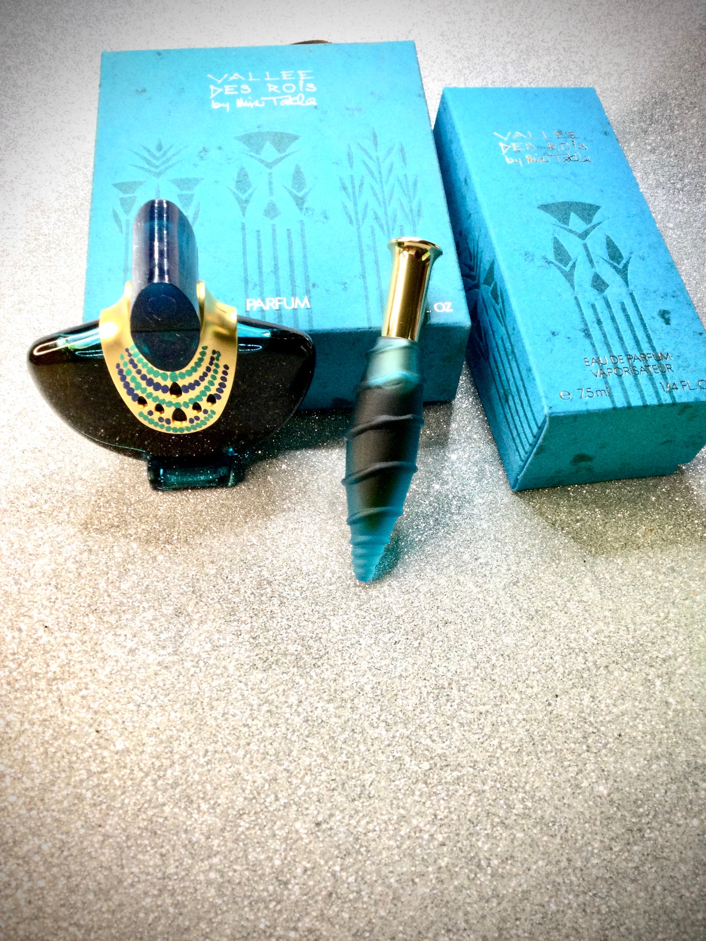 Mira Takla Vallee Des Rois 30 Ml pure parfum (Falcon Collector) WITH 7.5 EDP SPRAY RARE TO FIND VINTAGE 1988s