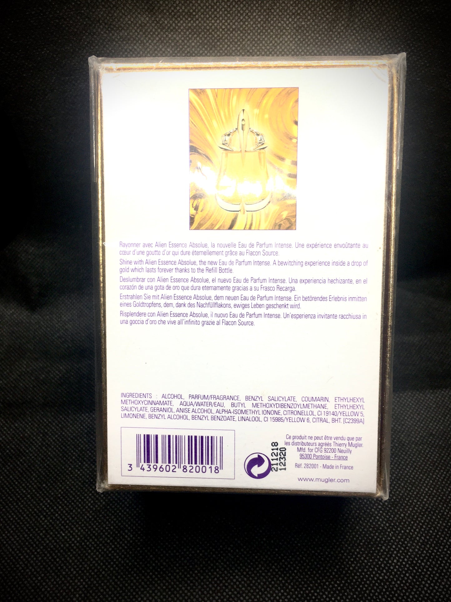 Alien Essence Absolue By Thierry Mugler Eau De Parfum INTENSE 60 Ml Or 30 Ml Refillable Stone Spray RARE SEALED