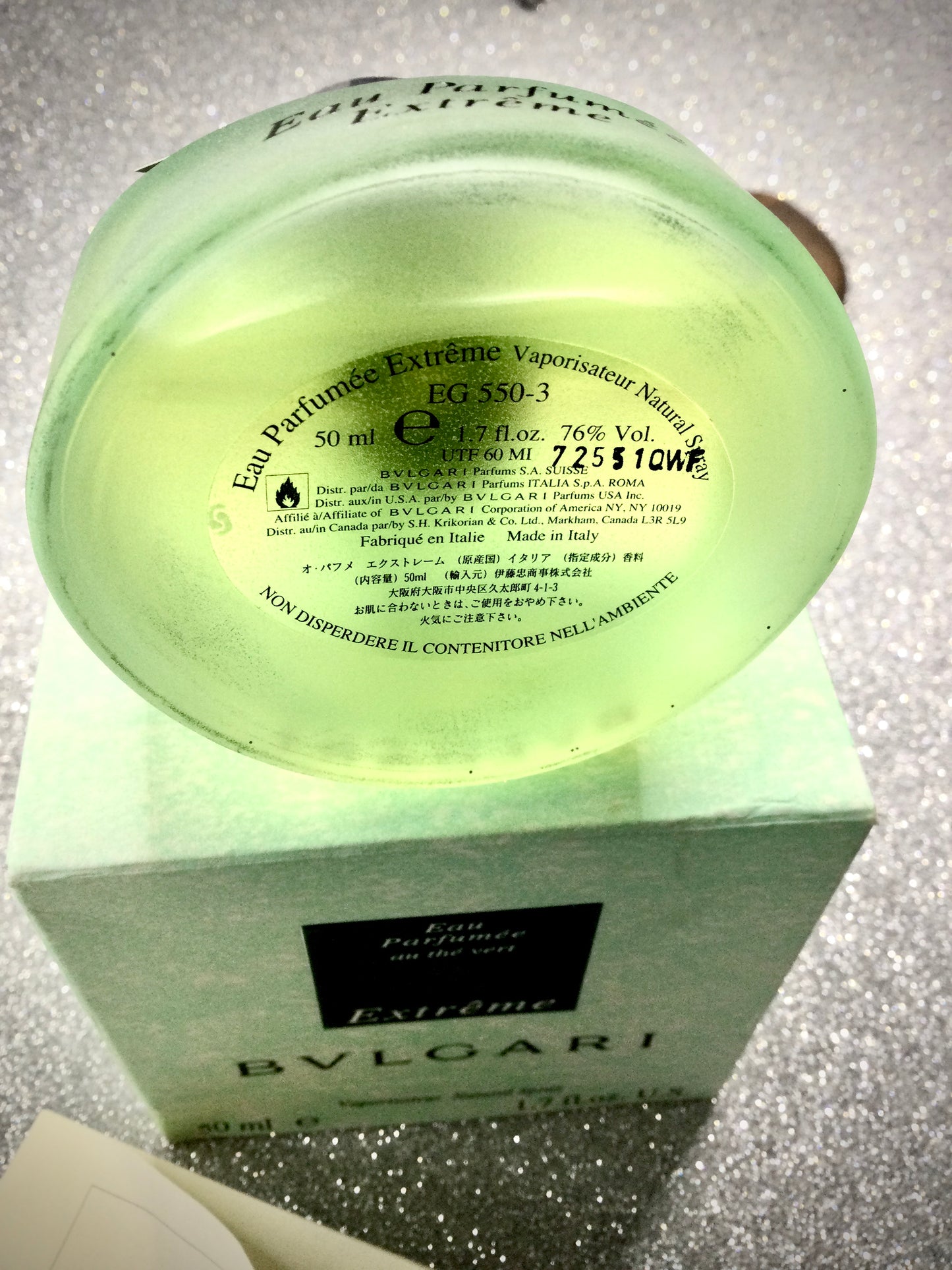 Bvlgari Eau Parfumee Au The Vert Extreme Eau De Toilette Spray 50  ML , Vintage