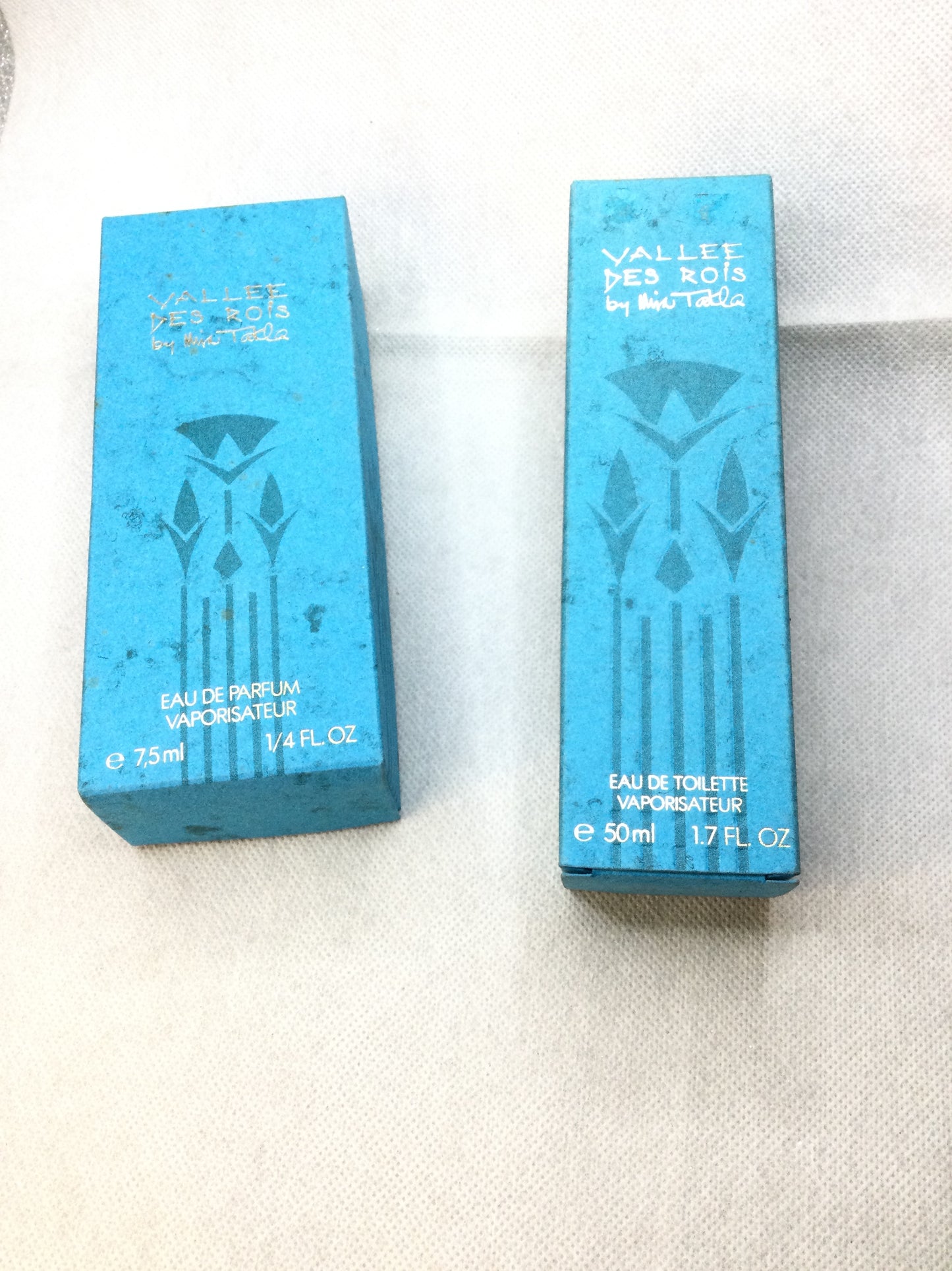 RARES Mira Takla Vallee Des Rois 50 ML EAU DE TOILETTE SPRAY 1988s (Falcon Collector) WITH 7.5 EDP SPRAY HARD TO FIND HARRODS EXCLUSIVE