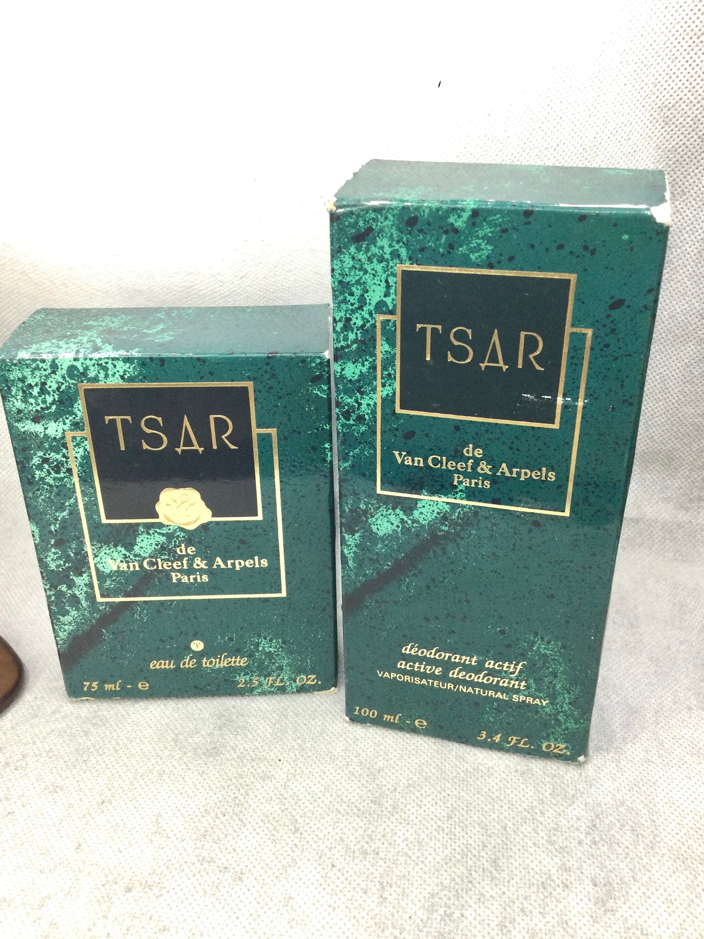 VINTAGE TSAR By Van Cleef 75 ML EAU DE TOILETTE SPLASH - Active Deodorant 100 ML SPRAY BUNDLE