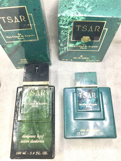 VINTAGE TSAR By Van Cleef 75 ML EAU DE TOILETTE SPLASH - Active Deodorant 100 ML SPRAY BUNDLE