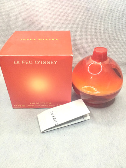 Issey Miyake Le Feu D'Issey For Women Eau De Toilette 75 Or 50 ML SPRAY Rare To Find