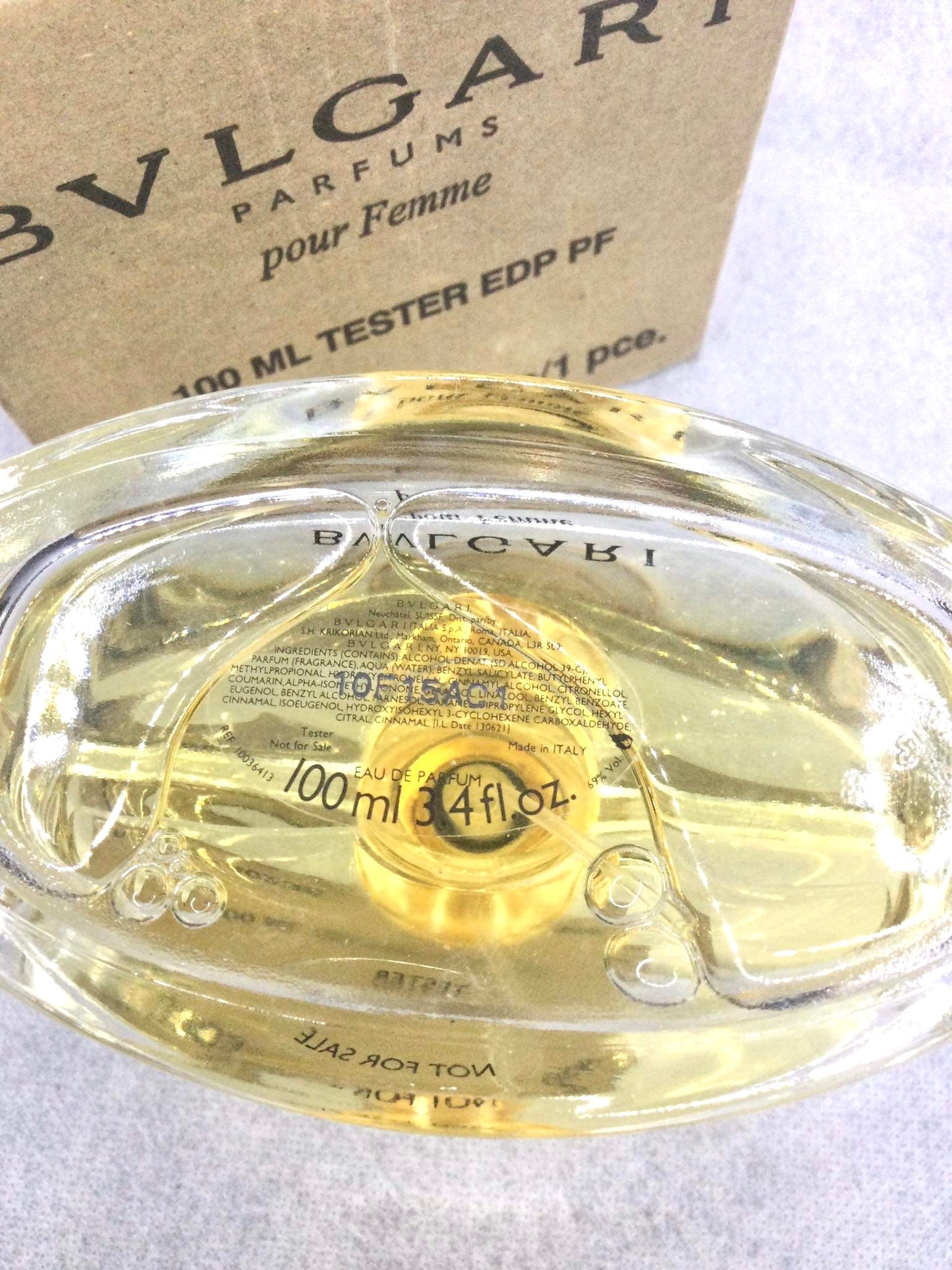 BVLGARI POUR FEMME EAU DE PARFUM 100 ML SPRAY TESTER RARE