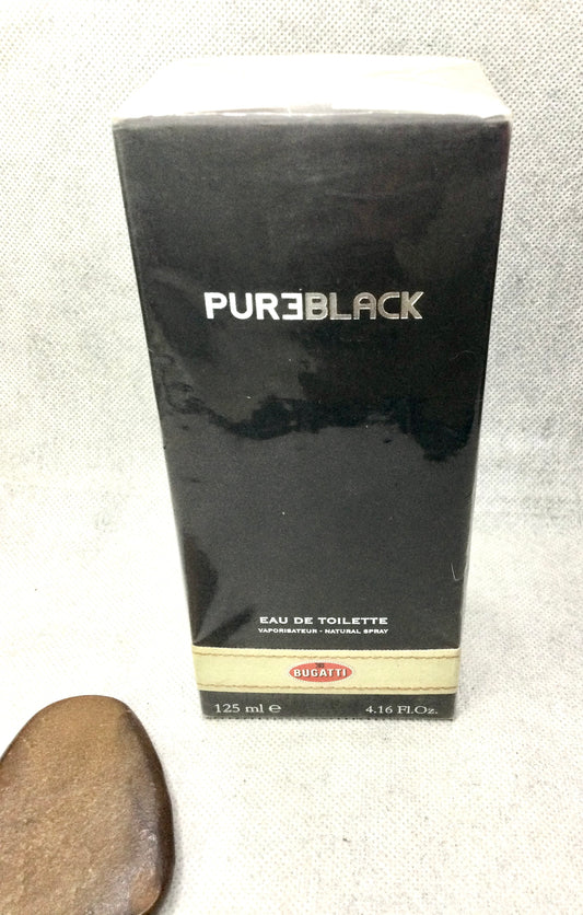 Bugatti Pureblack Eau de Toilette for Men 125 ML Spray  SEALED