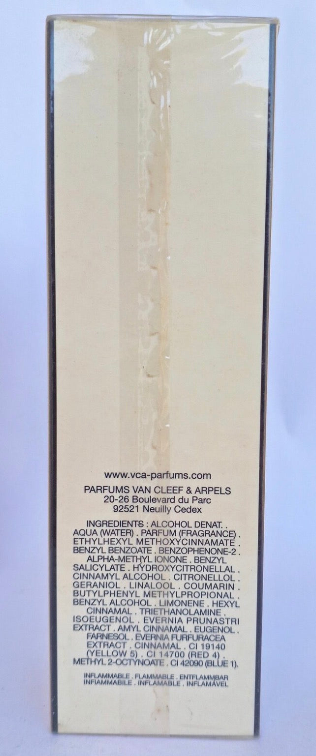 First By Van Cleef Arpels Women Eau De Toilette 90 ML Spray Refillable Golden Case Vintage Sealed