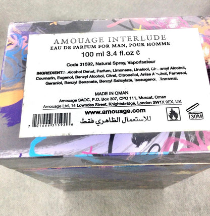 Amouage Interlude Man Eau De Parfum 100 ML Spray Oman Edition