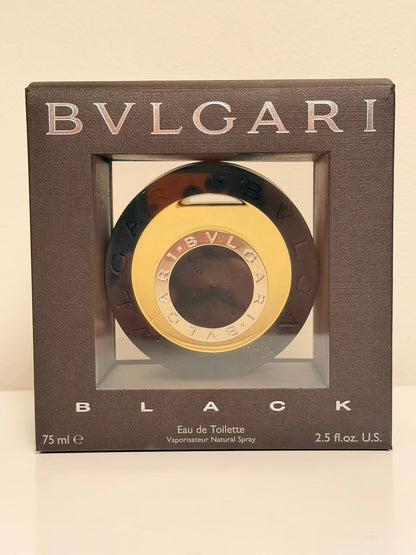 Bvlgari Black Eau De Toilette Pour Homme 75 Ml SPRAY Twisted Cap Old O.G Vintage Formula Rare
