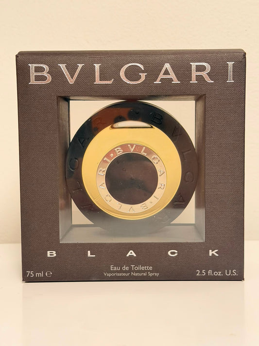 Bvlgari Black Eau De Toilette Pour Homme 75 Ml SPRAY Twisted Cap Old O.G Vintage Formula Rare
