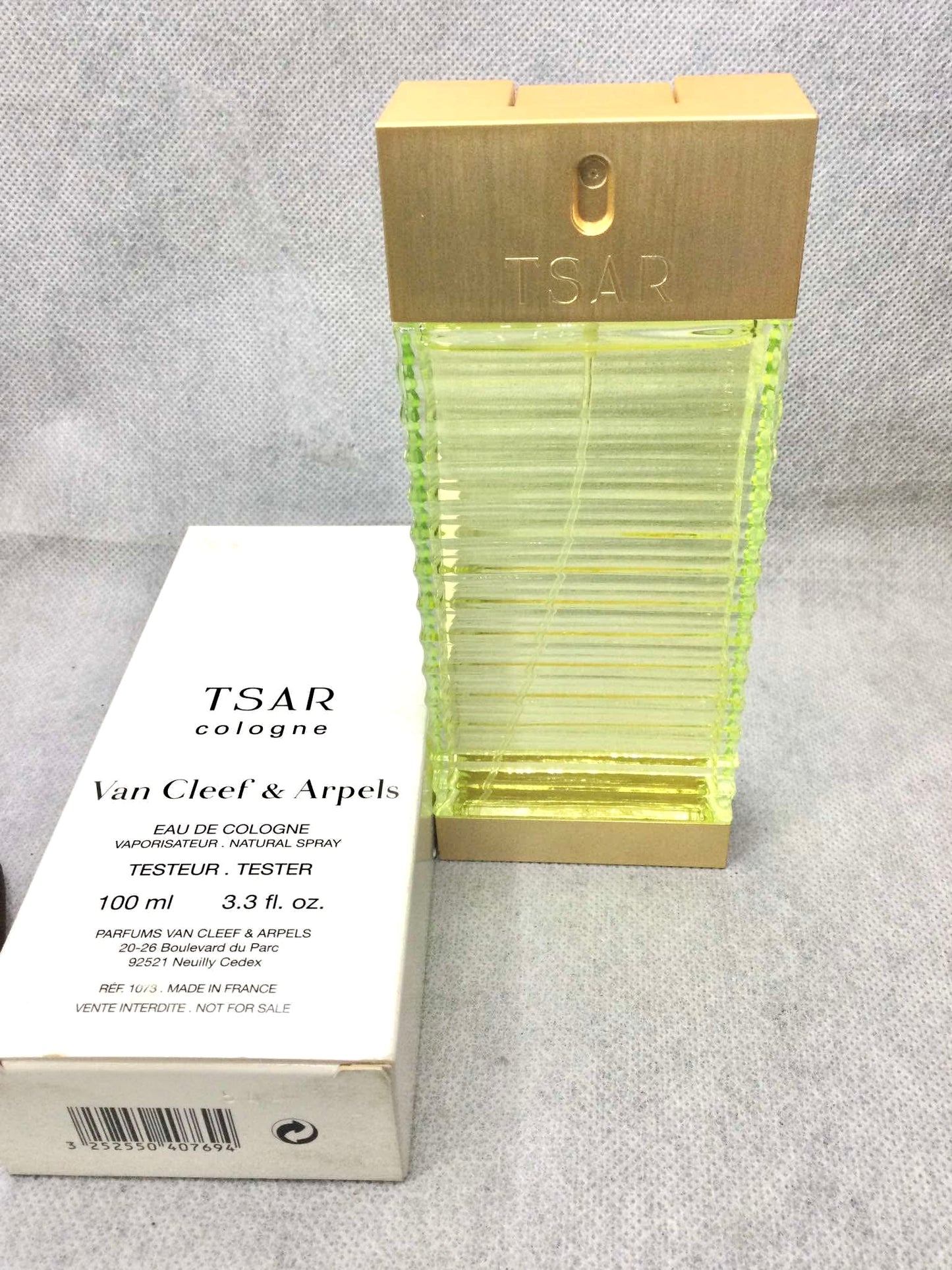 TSAR COLOGNE BY VAN CLEEF ARPELS  100 ML SPRAY TESTER VINTAGE