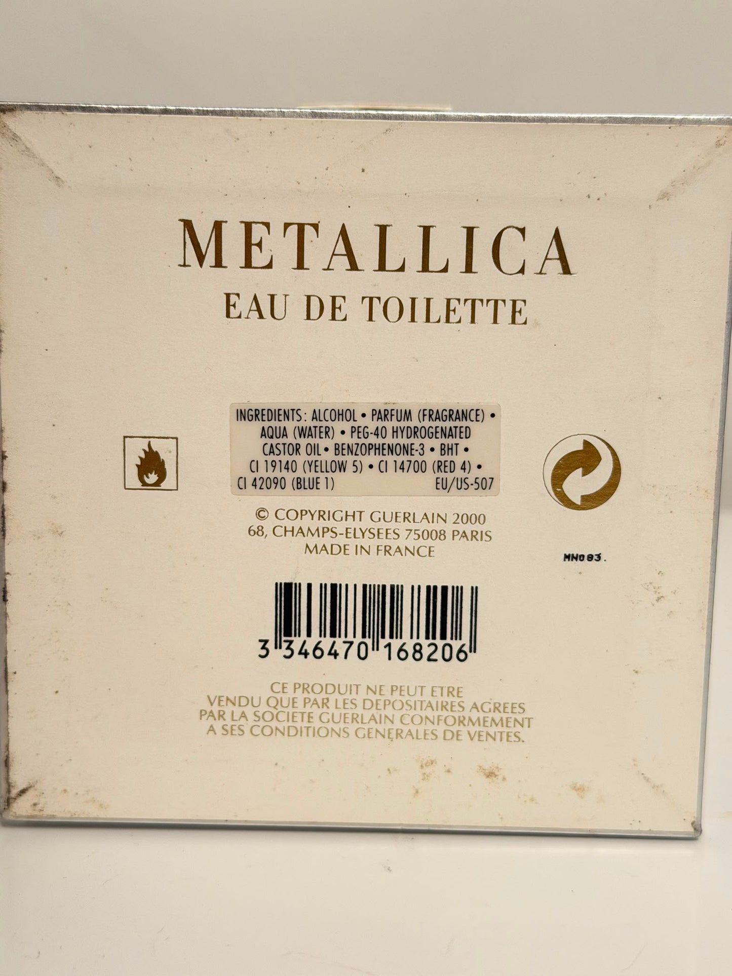 Guerlain Metallica Eau de Toilette 250ml 8.5OZ Flacon Abeilles Bee Bottle Splash Rare