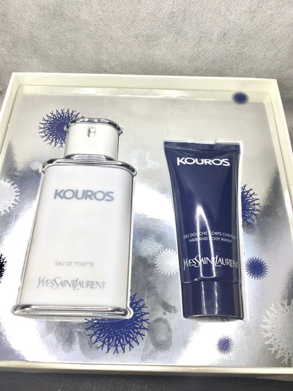 Kouros Yves Saint Laurent Eau de toilette For Men Gift Set 100 ML Spray + Body Wash VINTAGE