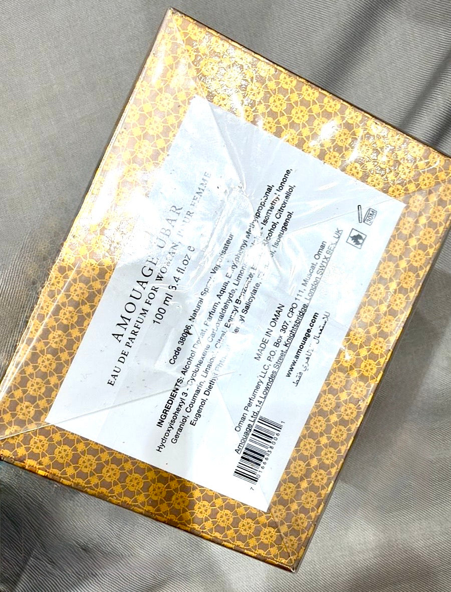 AMOUAGE UBAR FOR WOMEN  Eau De Parfum 100  ML Spray Oman SEALED
