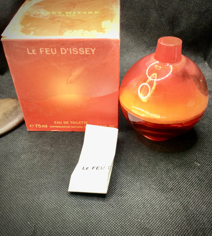 Issey Miyake Le Feu D'Issey For Women Eau De Toilette 75 ML SPRAY Patch BUP09 Rare To Find