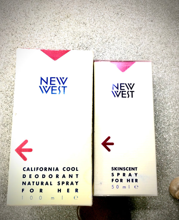 Aramis New West Skinscent For Her 50 ML EDT+New West CALIFORNIA COOL DEODORANT 100 ML , RARE VINTAGE