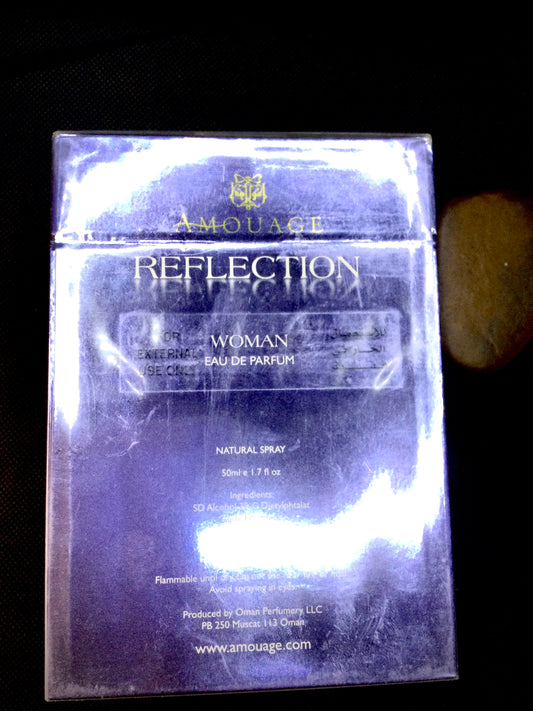 VINTAGE AMOUAGE REFLECTION WOMAN MOSQUE CRYSTAL BOTTLE EAU DE PARFUM 50 ML SPRAY FACTORY SEALED OMAN hard to find