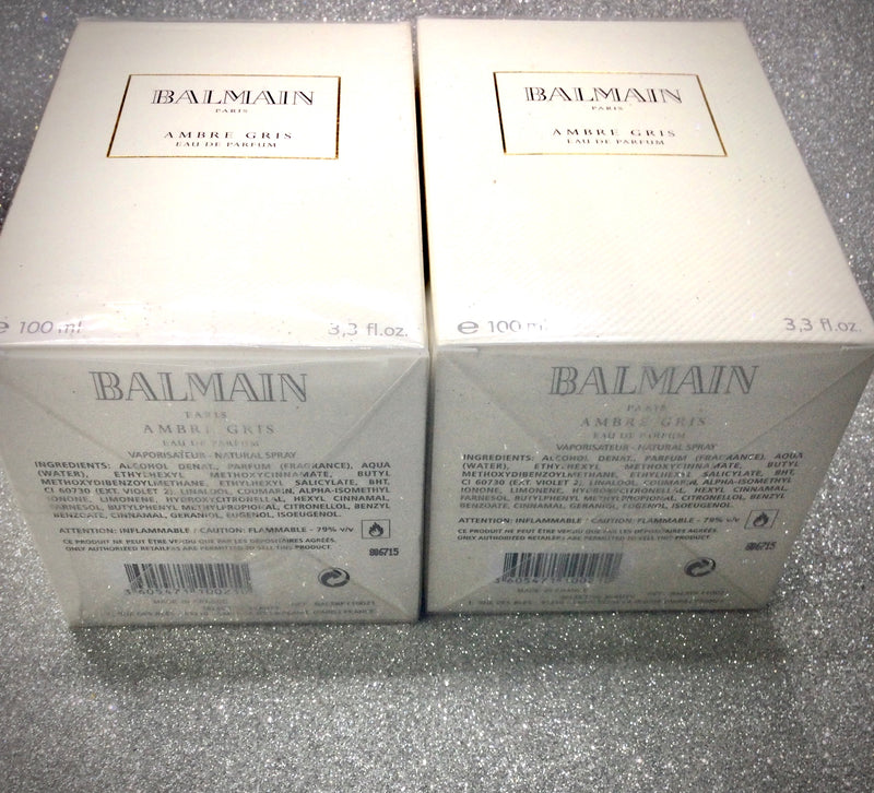 Ambre Gris By Balmain For Women 100 ml Eau De Parfum ,Discontinued BUNDLE TWO BOTTLES