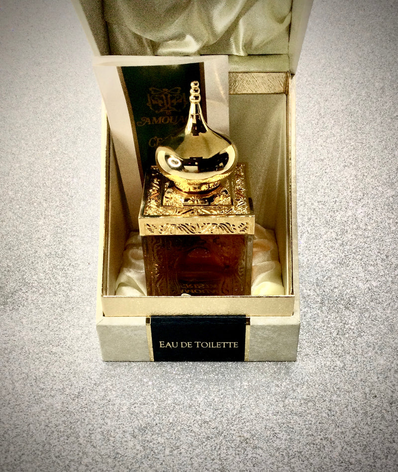 RARE Vintage Amouage Crystal GOLD WOMAN 50 ML , Bottle Plated 24k Gold