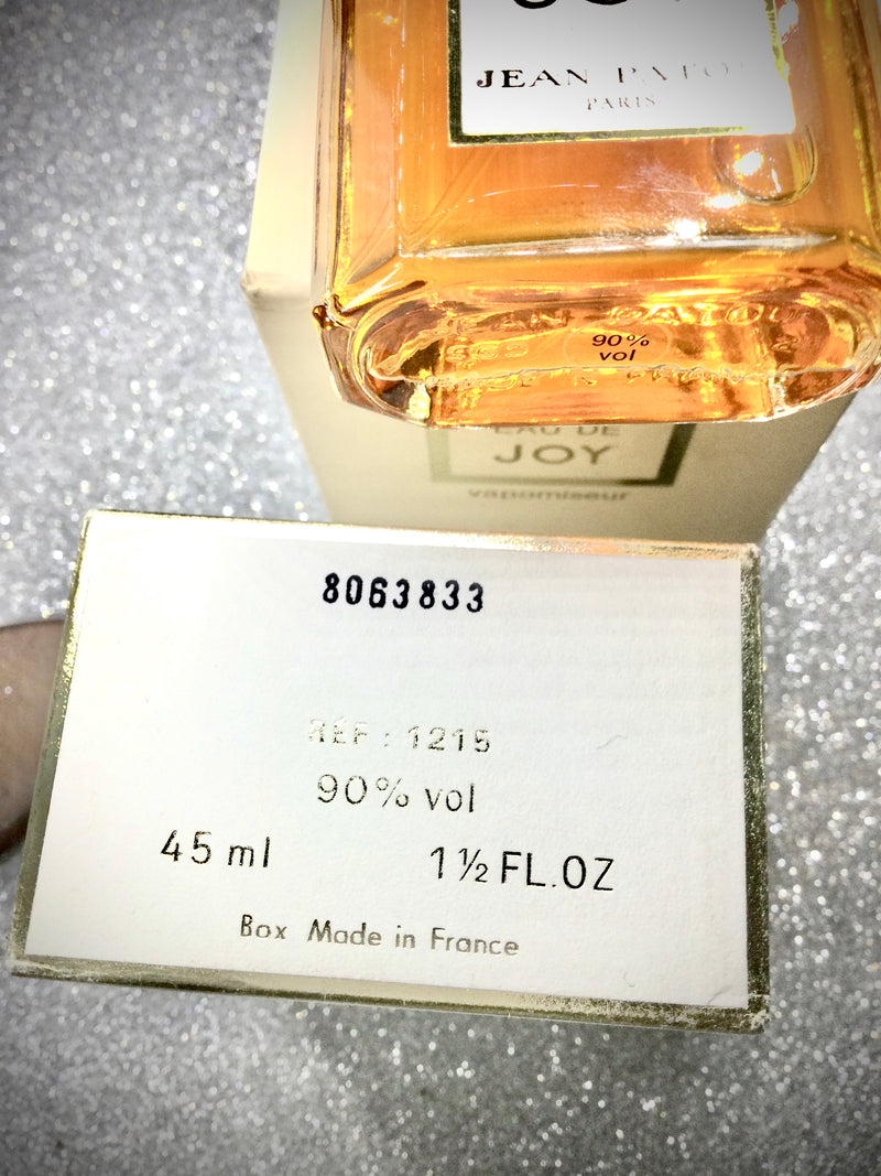 Jean Patou Eau De Joy 45 ml Spray. EDT , Vintage, Very Rare, New in Box
