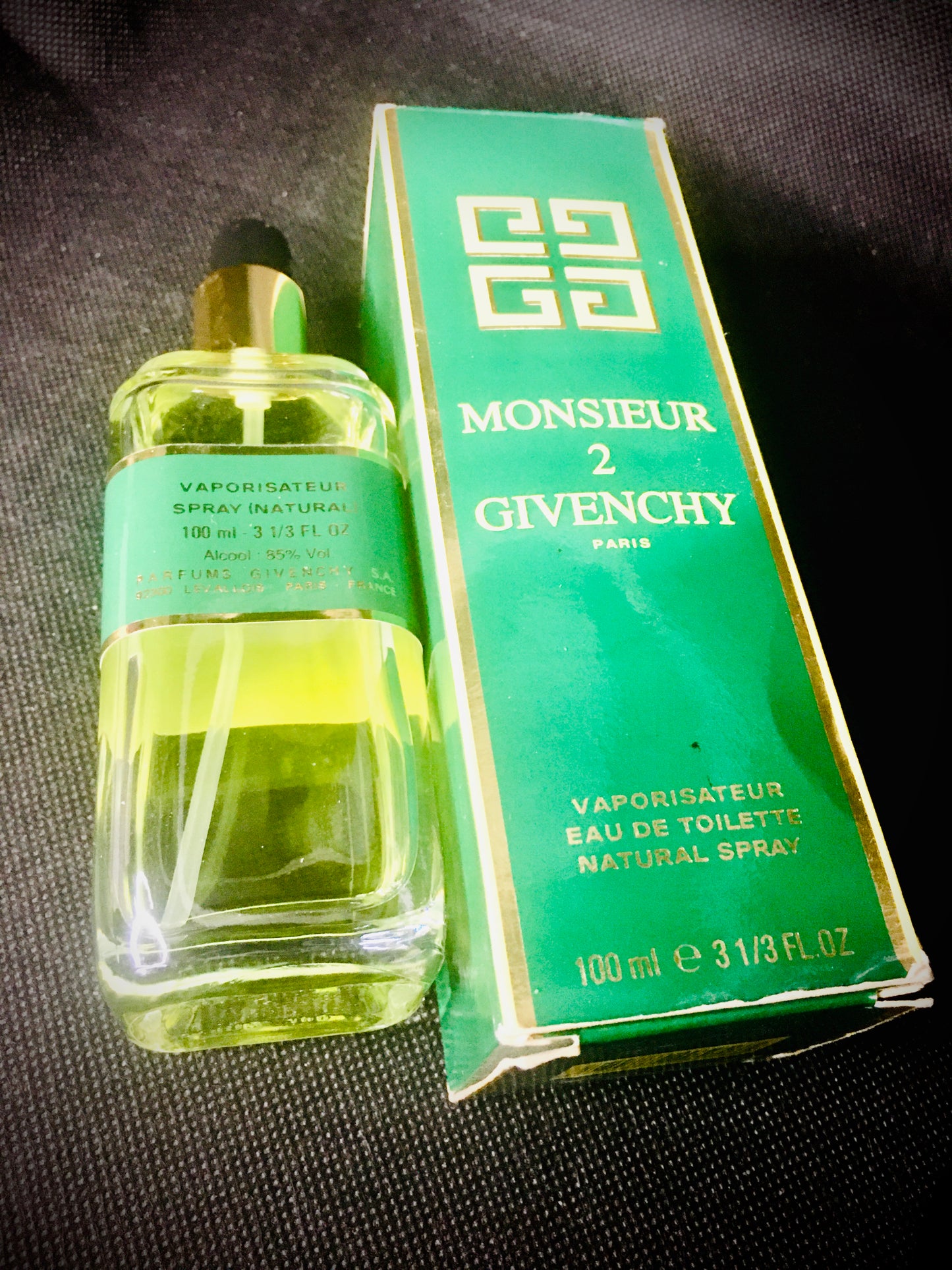 Givenchy Monsieur 2 EDT 100 ml 3.3 oz , Spray—No Cap— Used, Extremely , Rare