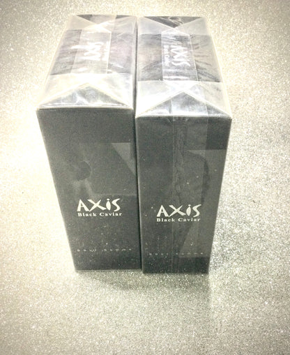 Axis Black Caviar Eau De Toilette by SOS Creations 90 ML Spray for Men Cologne Sealed Bundle Two Bottles