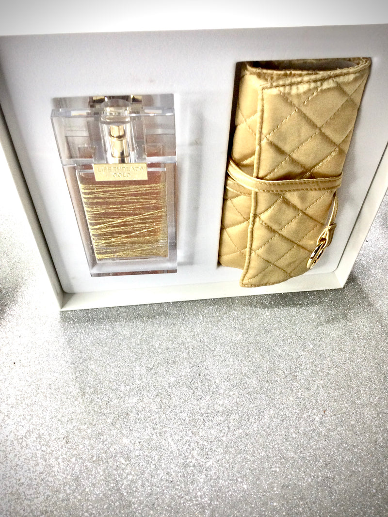 La Prairie Life Threads Gold Eau De Parfumerie 50 ML , Set WITH WALLET WOMAN , DISCONTINUED