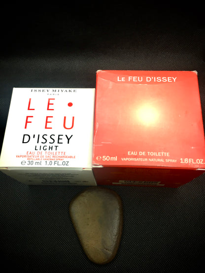 Offering Le Feu D'Issey Light By Issey Miyake 50 Ml + Le Feu D'Issey Light 30 ml , vintage , discontinued