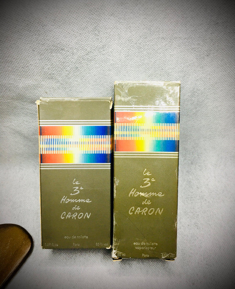 e 3' Homme de Caron for men EDT Spray (2*50 ml + 50 ml splash , Vintage, Very Rare, Hard to find