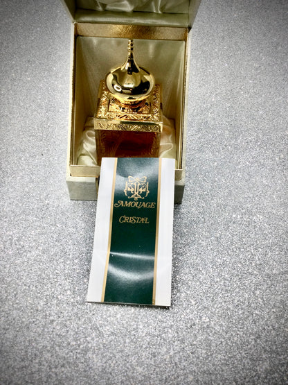 RARE Vintage Amouage Crystal GOLD WOMAN 50 ML SPRAY Bottle Plated 24k Gold